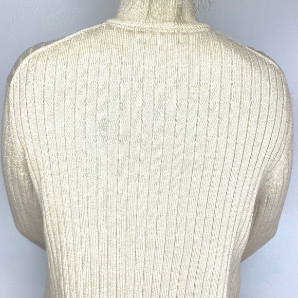 GH Bass Earth 100% Cotton, Half Zipper Front, Ribbed, Sweater. - Picture 6 of 14